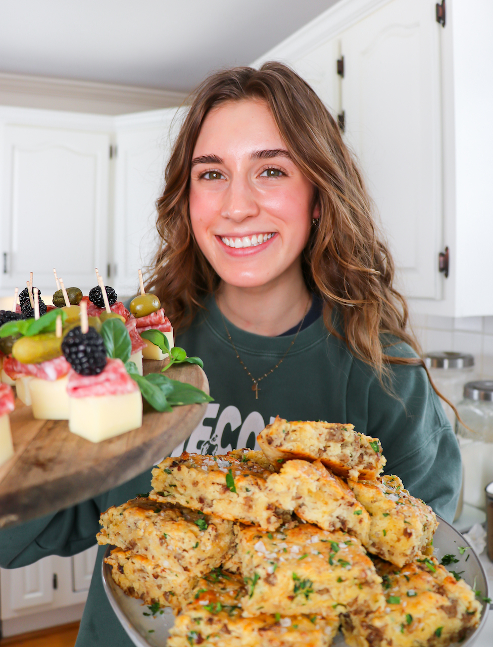 Easter Appetizers Cheddar Sausage Biscuits + Mini Charcuterie Bites